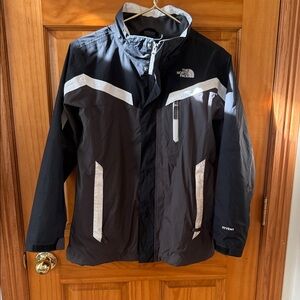 The North Face Black, White and Gray HYVENT Jacket